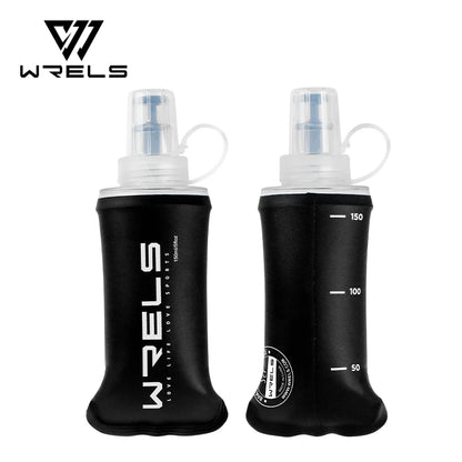 WRELS Sports Water Bottle Large Capacity Motivational Portable Water bottle Outdoor Sport Fitness BPA Free Folding Water Bottle