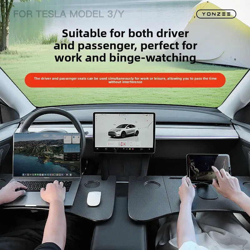 For Tesla Model XS 3 Y Highland Juniper 2018-2025 Steering Wheel Laptop Tray Food Desk Portable Office Table Car Accessories