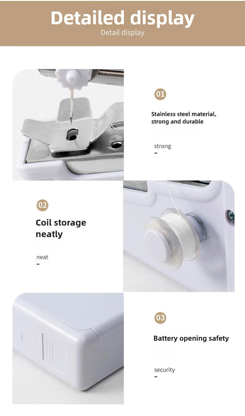 Mini Portable Multi-Function Household Sewing Machine – DIY Manual Tailor Machine