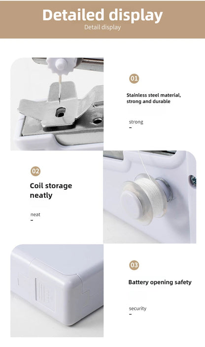 Mini Portable Multi-Function Household Sewing Machine – DIY Manual Tailor Machine