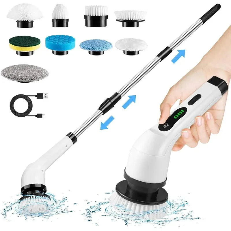 Multifunctional Electric Cleaning Brush Electric Cordless Spin Scrubber Toilet Mops Portable Cleaning Tool For Kitchen/Bathroom
