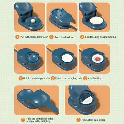 New 2 In 1 Dumpling Maker Dumpling Mold Dumpling Skin Wrapper Mould Dough Press Maker Kitchen Cooking Noodles Making Tool