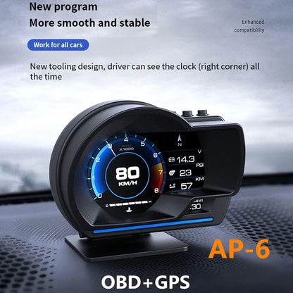 Car Head up Display, Gauge High Definition Speedometer Car Diagnostic Tool OBDⅡ+GPS Smart  OBD Fault Code Elimination
