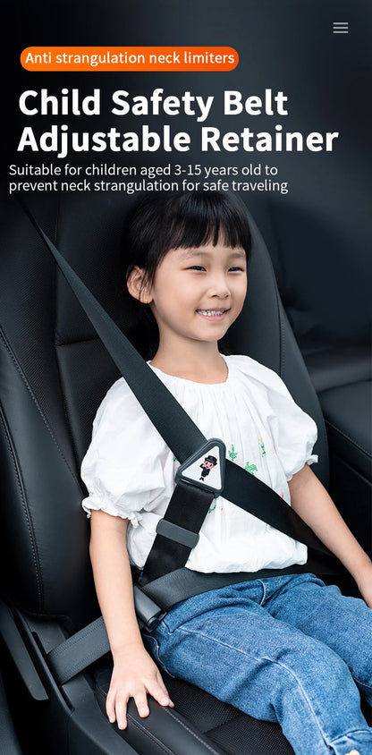 Car Children Shoulder Guard Buckle Seatbelt Adjuster For Kids Child Seat Belt Retainer Adjustment And Fixation Anti-stroke Belt