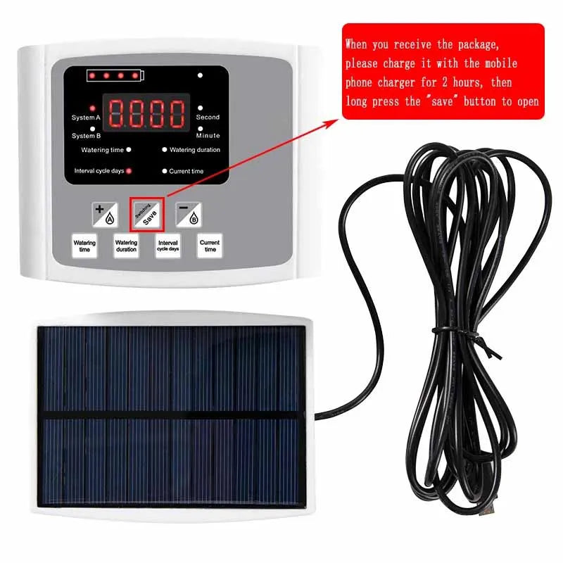 Smart Solar Drip Irrigation System – Dual Pump Automatic Plant Watering Timer