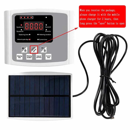 Smart Solar Drip Irrigation System – Dual Pump Automatic Plant Watering Timer