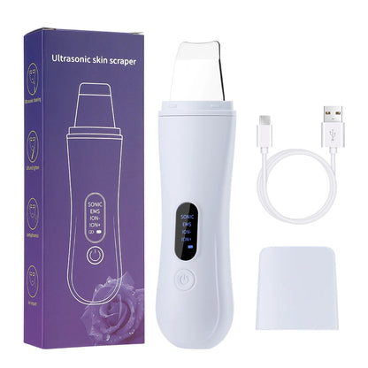Electric Vacuum Blackhead Remover EMS Ultrasonic Skin Scrubber Spatula Pimple Acne Needle Tool Facial Pore Cleaner Skin Care Set