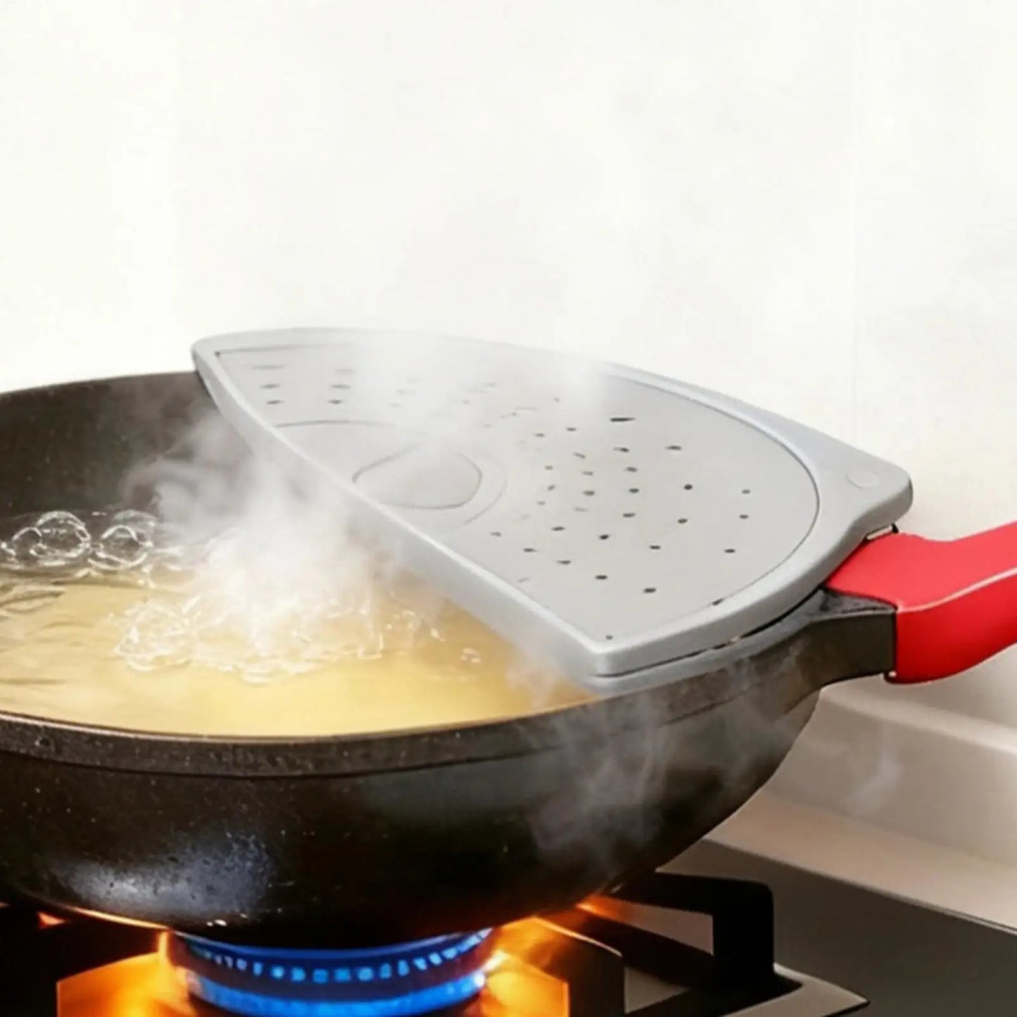 Grease Splatter Guard Dishwasher Safe Foldable Oil Splash Cover Silicone Grease Splatter Guard for Bacon Cooking Skillet Fryer