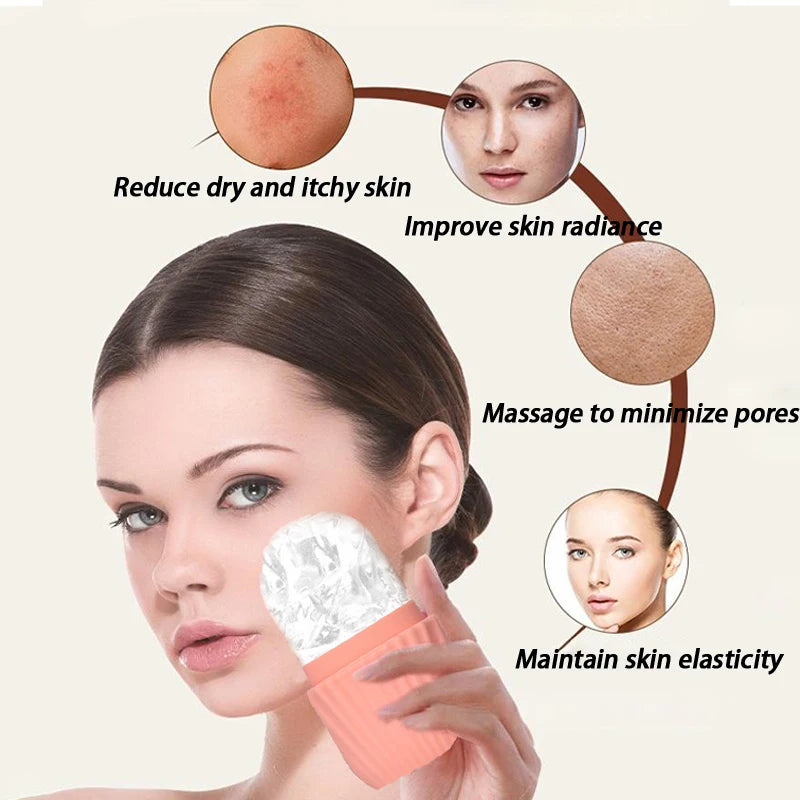 1PC Quick Depuffing Ice Face Roller Freezable Silicone Globes for Morning or Post-Workout | Instantly Awakens, Reduces Eye Bags