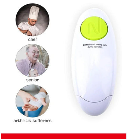 Automatic Electric Can Opener Beer Bottle Opener Handheld Safe  Free Jar Can Tin Battery Operated Restaurant Kitchen Bar Tools