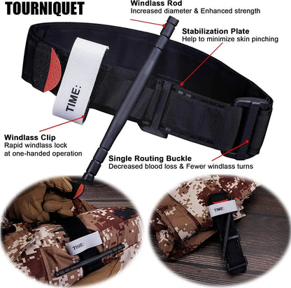 Outdoor Activity Trauma First Aid Kit for Survival, Vehicle, Boat, Sports, Hiking, Office, Travel First Aid Kit
