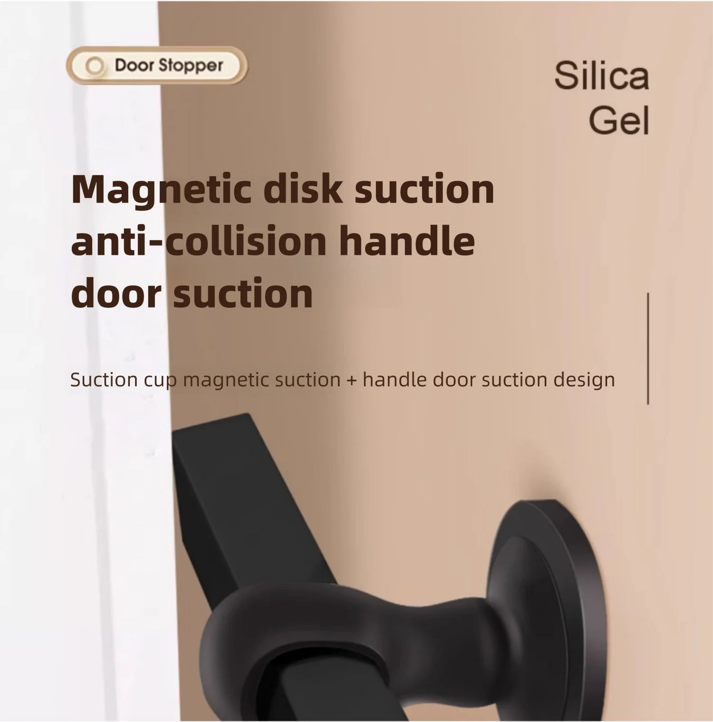 Silicone Door Stop Door Handle Protective Pad Silent Cover Door Resistance Anti-collision Artifact Door Suction