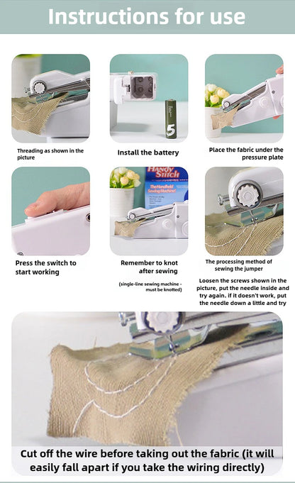 Mini Portable Multi-Function Household Sewing Machine – DIY Manual Tailor Machine