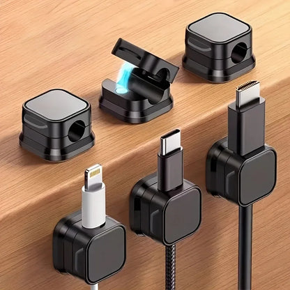 6-Pack Magnetic Cable Clips – Desk Cable Organizer & Wire Holder