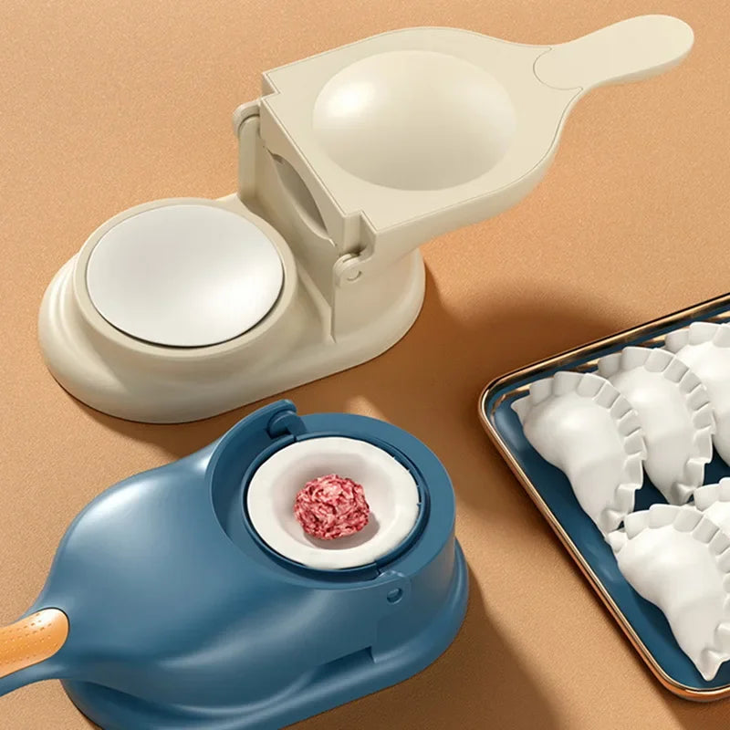 New 2 In 1 Dumpling Maker Dumpling Mold Dumpling Skin Wrapper Mould Dough Press Maker Kitchen Cooking Noodles Making Tool