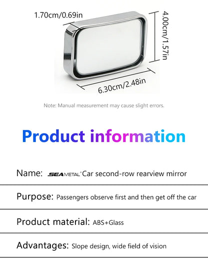 SEAMETAL 2pcs Car Mirror Wide Angle Car Blind Spot Mirrors 360 Degree Adjustable Observe HD Rearview Mirrors Car Accessories