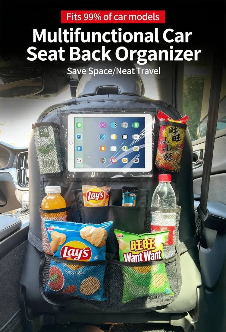 Car Interior Accessories Car Seat Back Storage Anti-kick Bag Simple Oxford Material Snack Toy Storage Bag Car Storage Bag