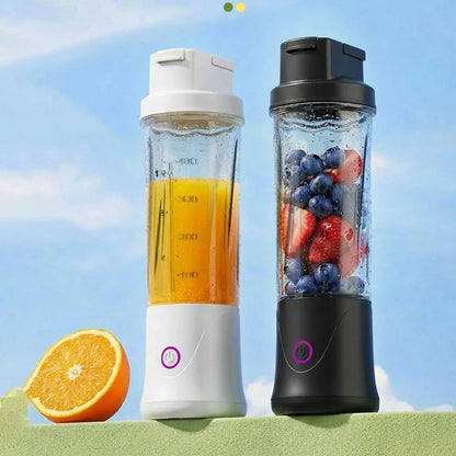 Portable 450ML Capacity Mini Blender Cup USB Charging Plastic Electric Fruit Juicer Cordless Small Fruit Extractor Cup Office