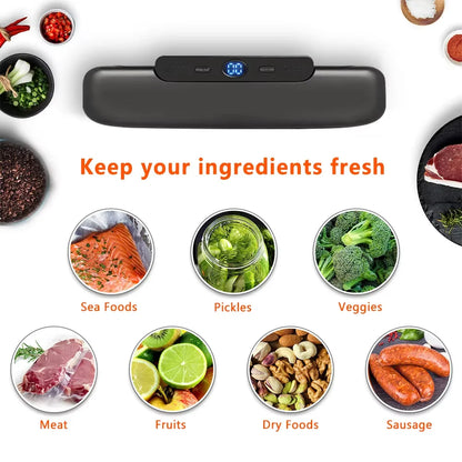 Home Kitchen Vacuum Food Sealer Packaging Machine, One-Click Automatic Vacuum Sealing System, Multifunctional Portable Fresh