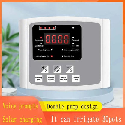 Smart Solar Drip Irrigation System – Dual Pump Automatic Plant Watering Timer