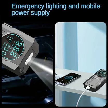 3 In 1 Portable 12V Car Jump Starter Power Bank Air Compressor Cordless Electric Car Air Pump With Emergency Start Power Supply