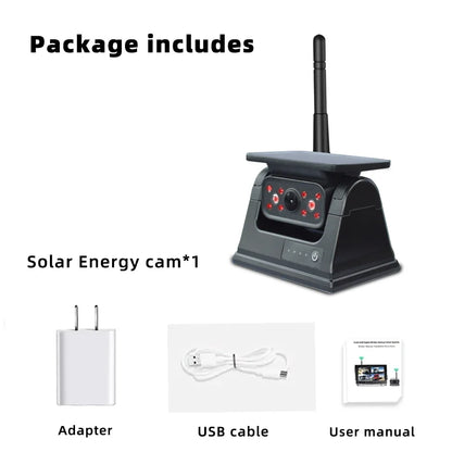 WiFi Wireless  Solar Backup Camera Magnetic BaseAI Blind Spot Alarm Backup for IPhone Android Bus Van Truck RV Front Rear View