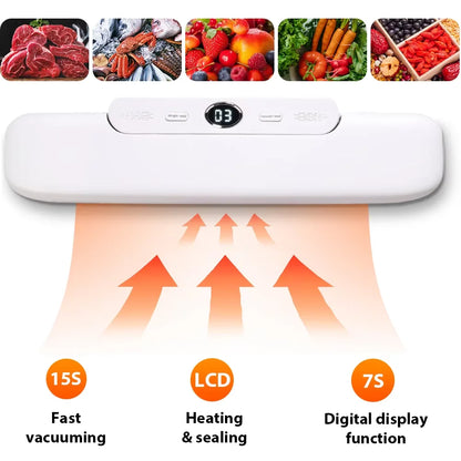 Home Kitchen Vacuum Food Sealer Packaging Machine, One-Click Automatic Vacuum Sealing System, Multifunctional Portable Fresh