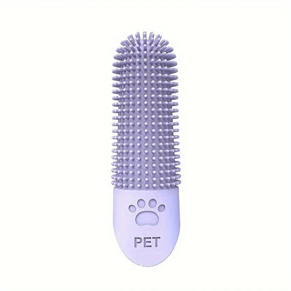 Dog Toothbrush, 360° Cleaning Finger Toothbrush for Dogs, Food Grade Silicone Dog Finger Toothbrush for Dogs & Cats Dental Care