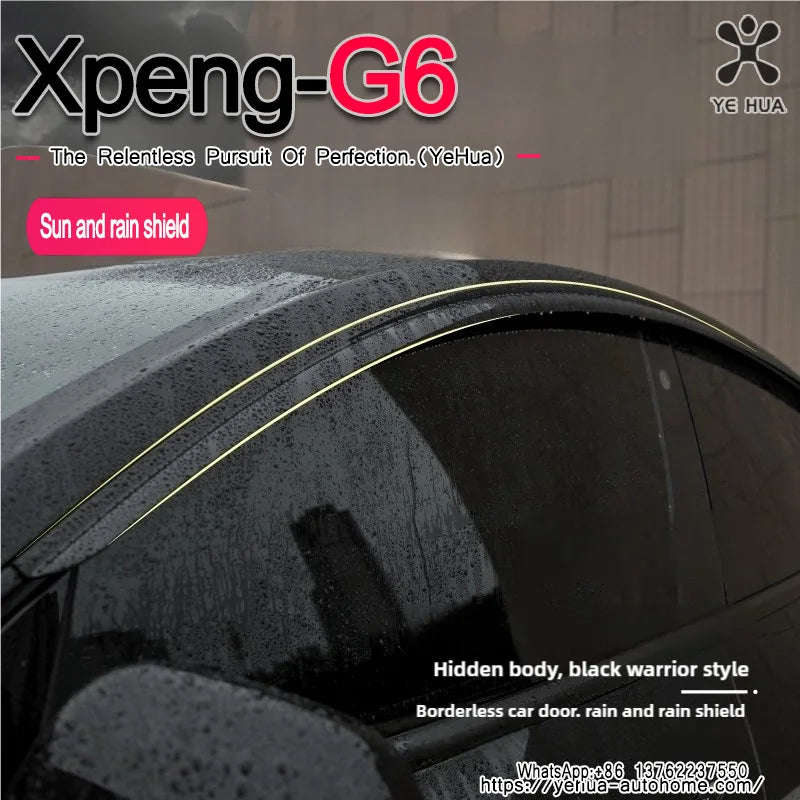 Xpeng G6 Car Window Rain Eyebrow Weathershield Window Visor Sun Visor Shade Cover Clear Vision Deflector Guard Window Deflector