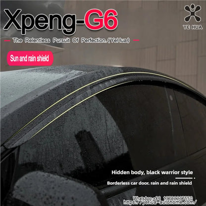 Xpeng G6 Car Window Rain Eyebrow Weathershield Window Visor Sun Visor Shade Cover Clear Vision Deflector Guard Window Deflector