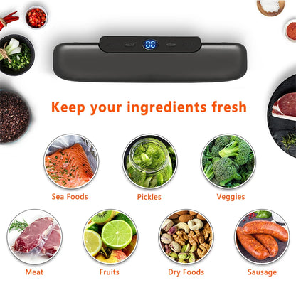 Home Kitchen Vacuum Food Sealer Packaging Machine, One-Click Automatic Vacuum Sealing System, Multifunctional Portable Fresh