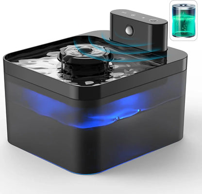 Smart Wireless Cat Water Fountain Cordless Rechargeable Battery Operated 2.2L Automatic Pet Water Dispenser with Motion Sensor