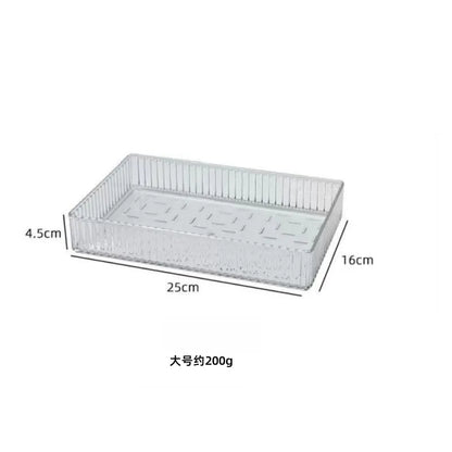 Stackable Acrylic Drawer Organizer - Adjustable Divider Trays for Cosmetics, Modular Makeup Storage Box