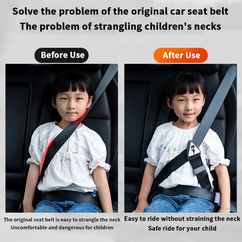 Car Children Shoulder Guard Buckle Seatbelt Adjuster For Kids Child Seat Belt Retainer Adjustment And Fixation Anti-stroke Belt