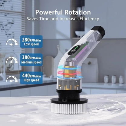 Multifunctional Electric Cleaning Brush Electric Cordless Spin Scrubber Toilet Mops Portable Cleaning Tool For Kitchen/Bathroom