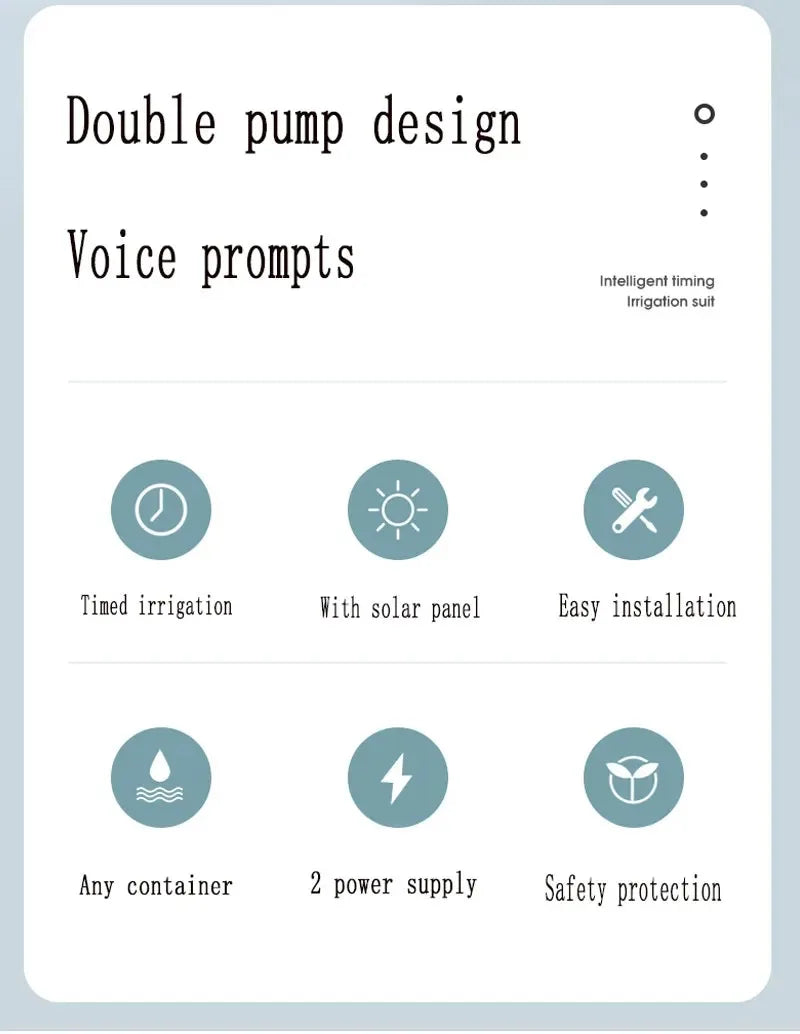 Smart Solar Drip Irrigation System – Dual Pump Automatic Plant Watering Timer