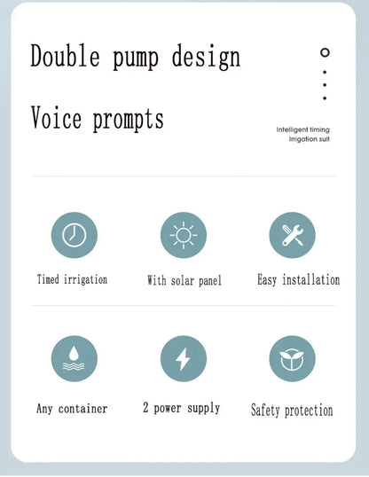 Smart Solar Drip Irrigation System – Dual Pump Automatic Plant Watering Timer
