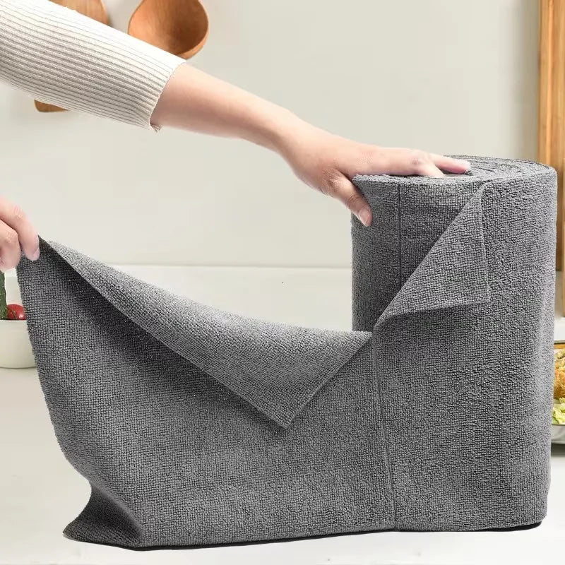 20-Sheet Reusable Cleaning Roll – Microfiber Kitchen Towel, Washable Paper Towel Replacement, Dish Rag