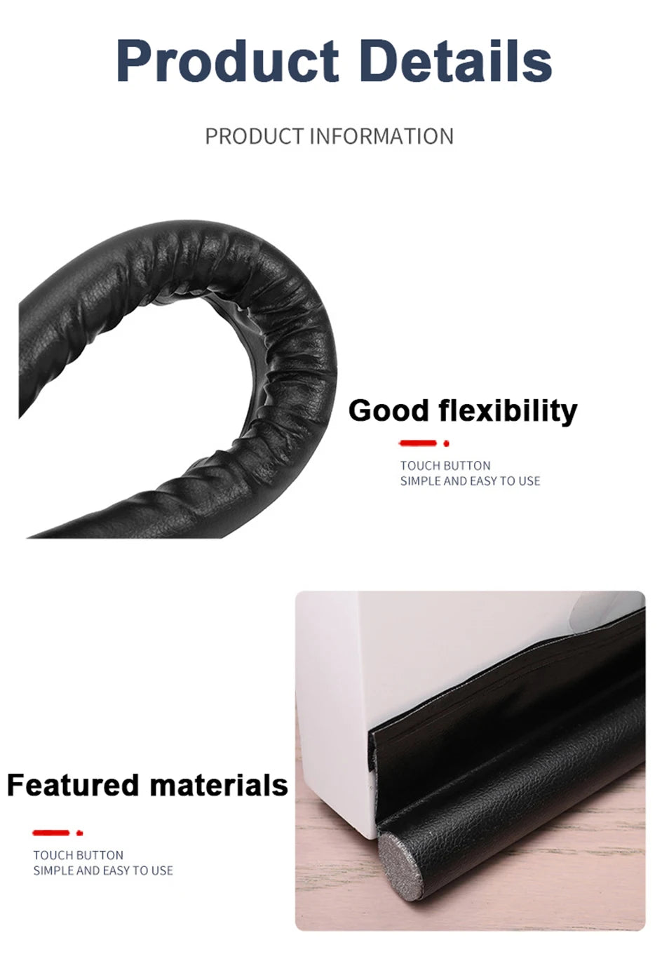 Flexible Cutable Door Bottom Weather Strip Noise Blocker Insulant Draft Stopper Sound Proof Dust Waterproof Seal Strip Tape