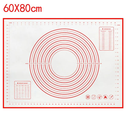 UNTIOR 1PCS Silicone Baking Mat Kneading Pad Dough Mat Pizza Cake Dough Maker Kitchen Cooking Grill Non-Stick Gadgets Bakeware