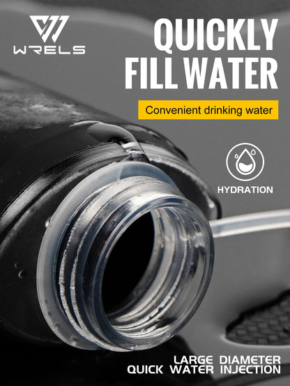 WRELS Sports Water Bottle Large Capacity Motivational Portable Water bottle Outdoor Sport Fitness BPA Free Folding Water Bottle