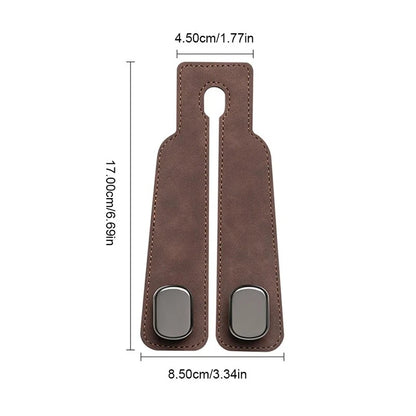 Quality Car Headrest Hook Premium Suede Rear Seat Hanging Dual Hook 20KG Large Load-Bearing Alloy Hook Hanger Universal