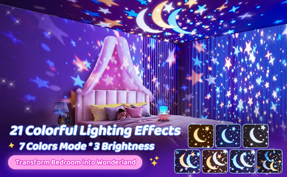 Star Projector for Kids 12 Films Star Lights for Ceiling Projector Baby Night Lamp with Bluetooth Speaker Exquisite Gifts