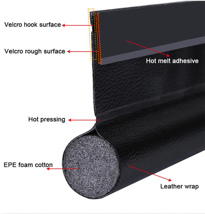 Flexible Cutable Door Bottom Weather Strip Noise Blocker Insulant Draft Stopper Sound Proof Dust Waterproof Seal Strip Tape