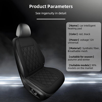 12V Universal Car Heated Seats Cushion Fast Heating Car Seat Covers Warm Winter Car Accessories Heating Pads Available Black＆Red