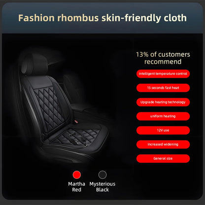 12V Universal Car Heated Seats Cushion Fast Heating Car Seat Covers Warm Winter Car Accessories Heating Pads Available Black＆Red