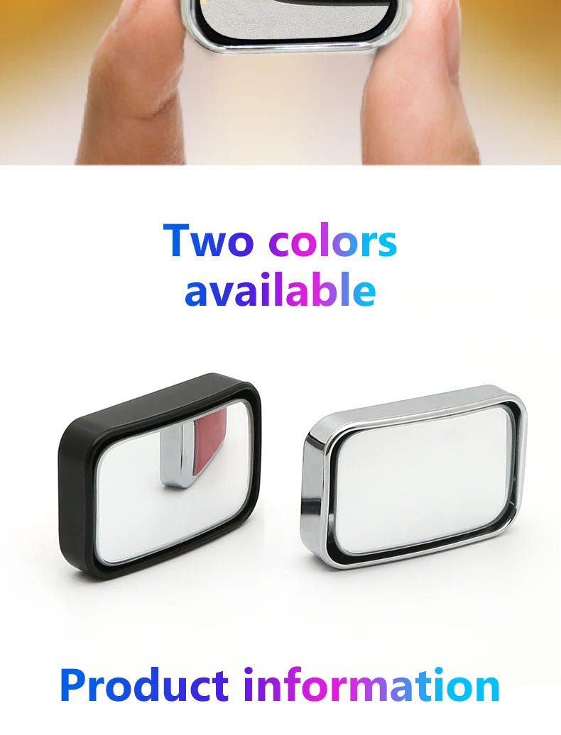 SEAMETAL 2pcs Car Mirror Wide Angle Car Blind Spot Mirrors 360 Degree Adjustable Observe HD Rearview Mirrors Car Accessories