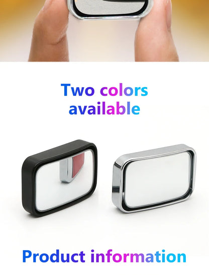 SEAMETAL 2pcs Car Mirror Wide Angle Car Blind Spot Mirrors 360 Degree Adjustable Observe HD Rearview Mirrors Car Accessories