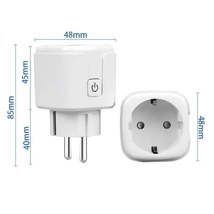 Tuya Smart Socket EU16A/20A Wifi Smart Plug With Power Monitoring Smart Life APP Remote Control Support Google Assistant Alexa