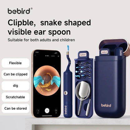 2025 New Bebird Earsight Plus I35R Ear Wax Removal Tool Camera Cleaner Kit- HD Wireless Flexible Otoscope, Pain-Free Ear Tweezer